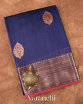 Royal Blue Pure Chanderi Silk Cotton Handloom Saree