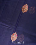 Royal Blue Pure Chanderi Silk Cotton Handloom Saree