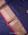 Royal Blue Pure Chanderi Silk Cotton Handloom Saree