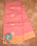 Blush Pink Pure Chanderi Silk Cotton Handloom Saree