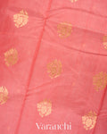Blush Pink Pure Chanderi Silk Cotton Handloom Saree