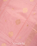 Dusty Pink Pure Chanderi Silk Cotton Handloom Saree