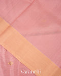 Dusty Pink Pure Chanderi Silk Cotton Handloom Saree