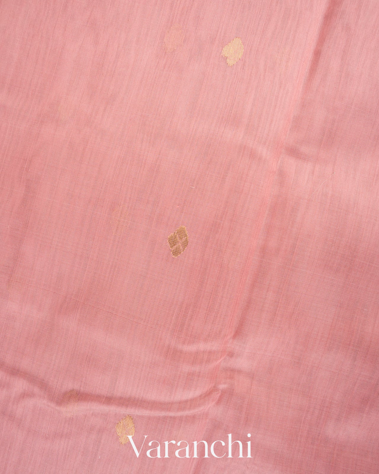 Dusty Pink Pure Chanderi Silk Cotton Handloom Saree