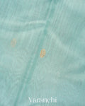 Powder Blue Pure Chanderi Silk Cotton Handloom Saree