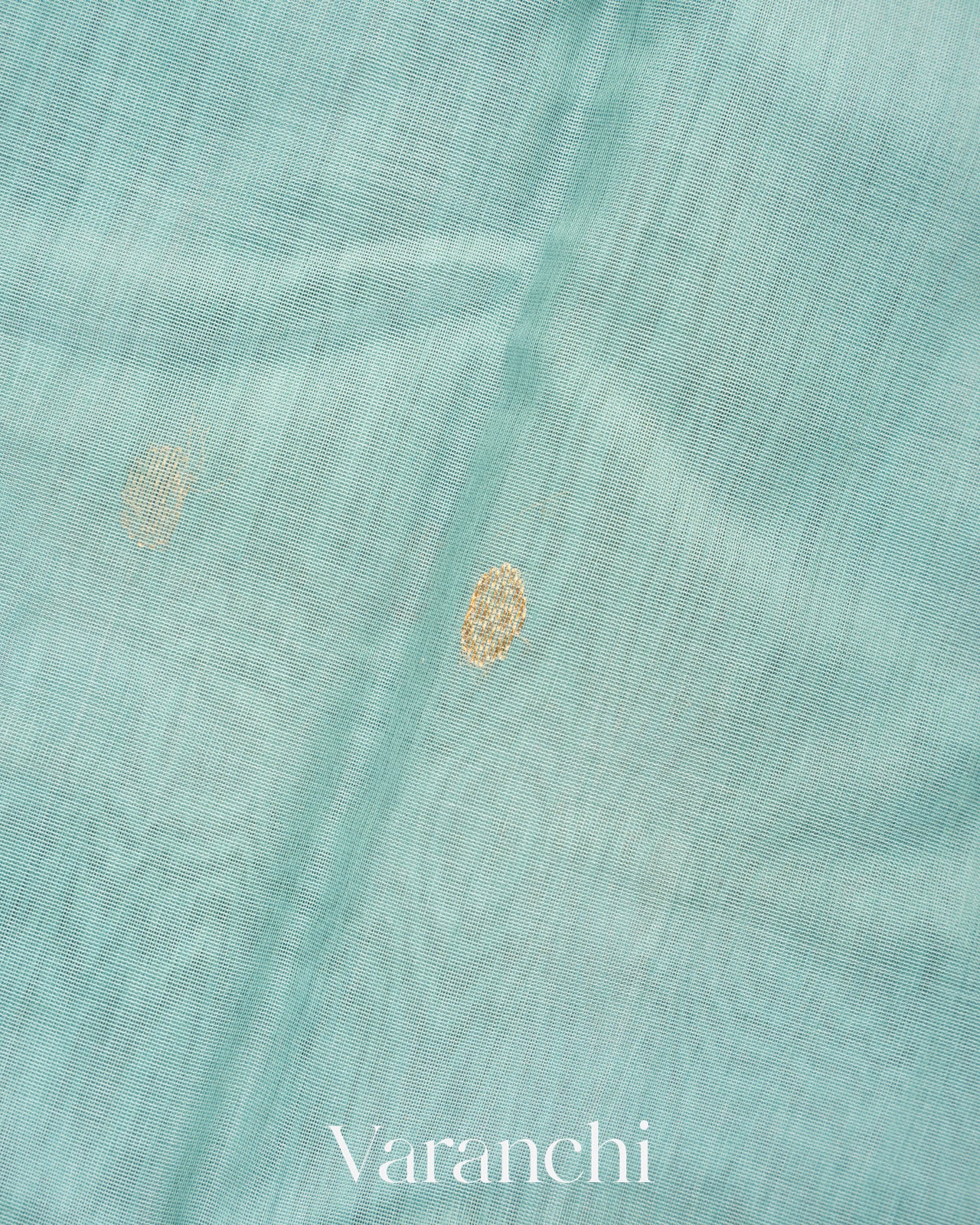 Powder Blue Pure Chanderi Silk Cotton Handloom Saree
