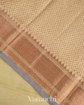 Pale Olive Green Pure Chanderi Silk Cotton Handloom Saree