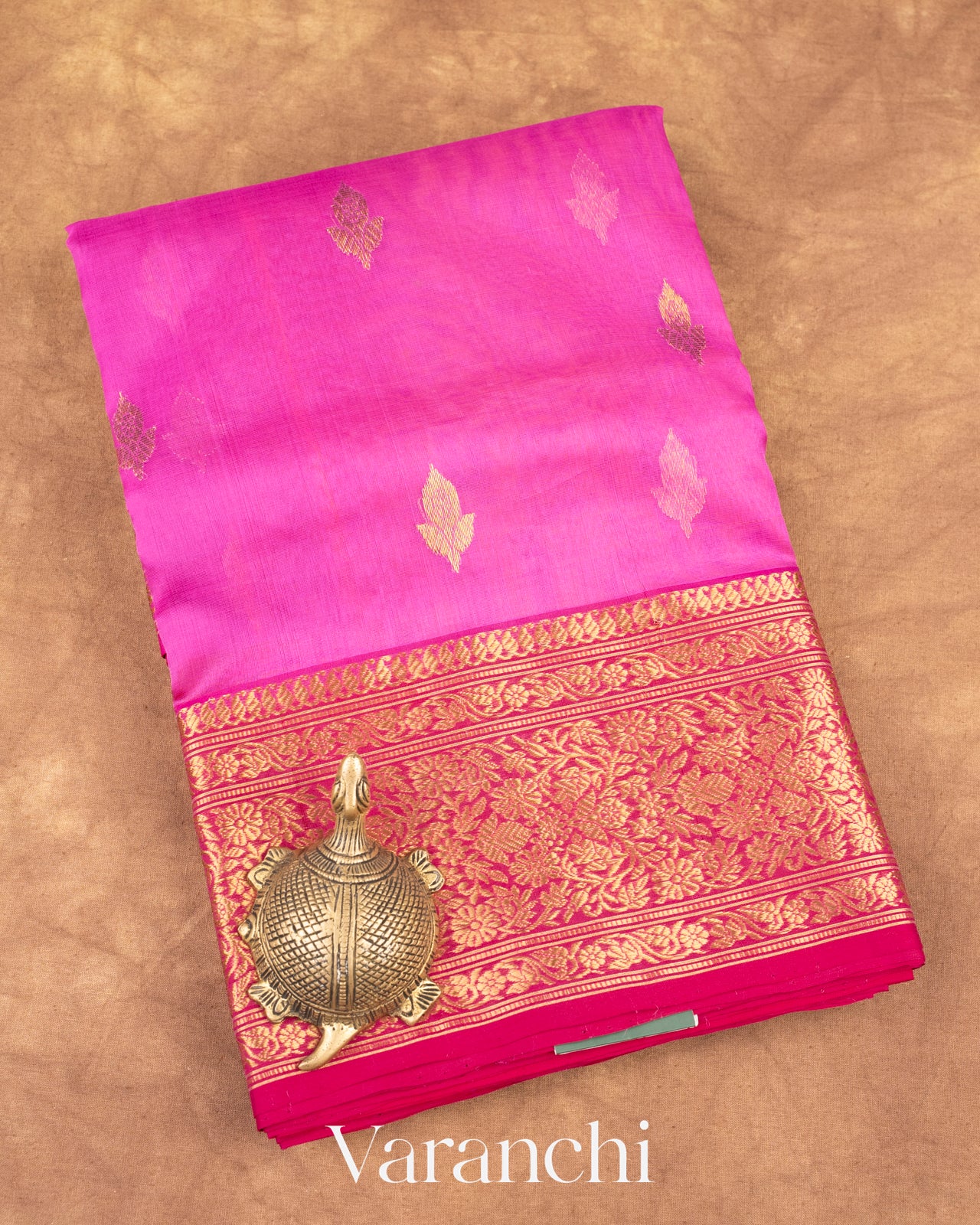 Shades Of Magenta Samandar Lehar Pure Chanderi Tissue Silk Handloom Saree