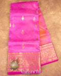 Shades Of Magenta Samandar Lehar Pure Chanderi Tissue Silk Handloom Saree