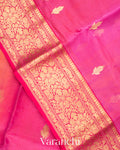 Shades Of Magenta Samandar Lehar Pure Chanderi Tissue Silk Handloom Saree