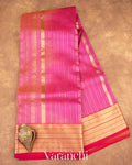 Shades Of Pink Samandar Lehar Pure Chanderi Tissue Silk Handloom Saree