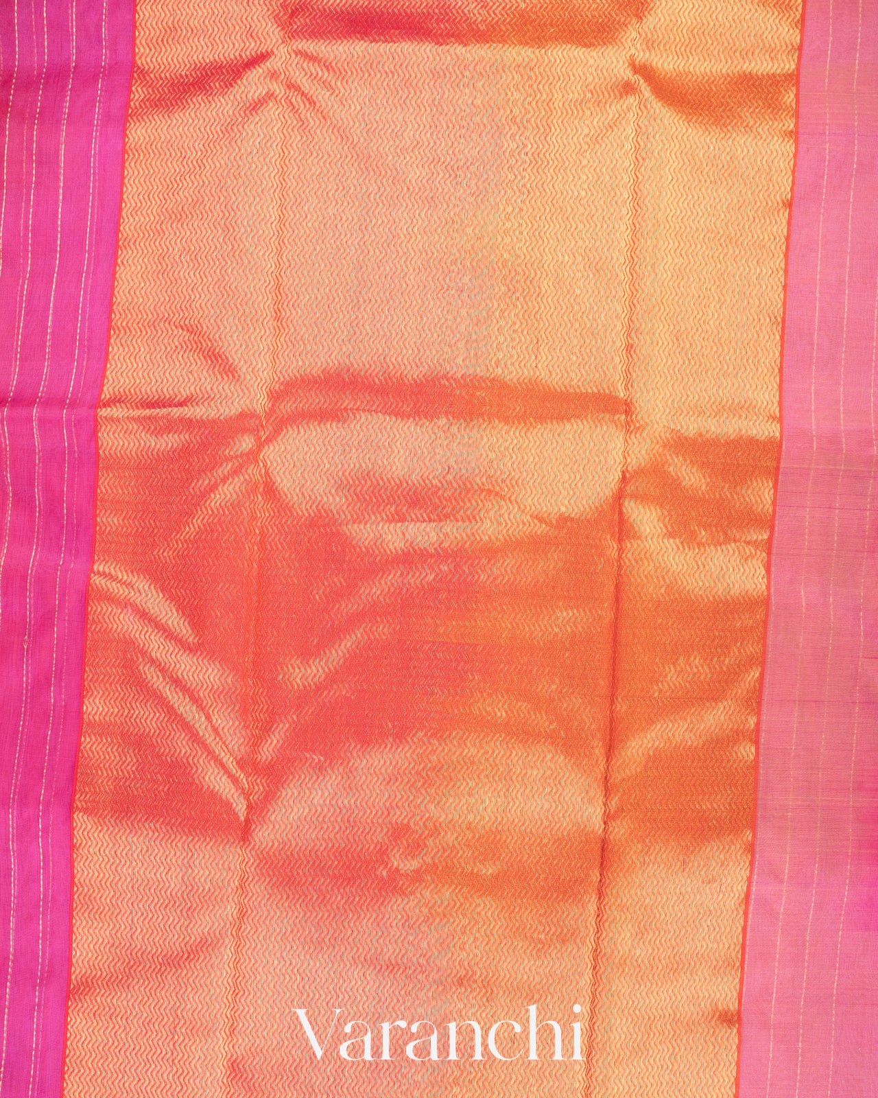 Shades Of Pink Samandar Lehar Pure Chanderi Tissue Silk Handloom Saree