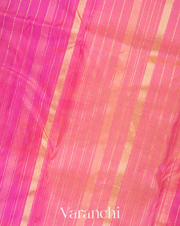 Shades Of Pink Samandar Lehar Pure Chanderi Tissue Silk Handloom Saree