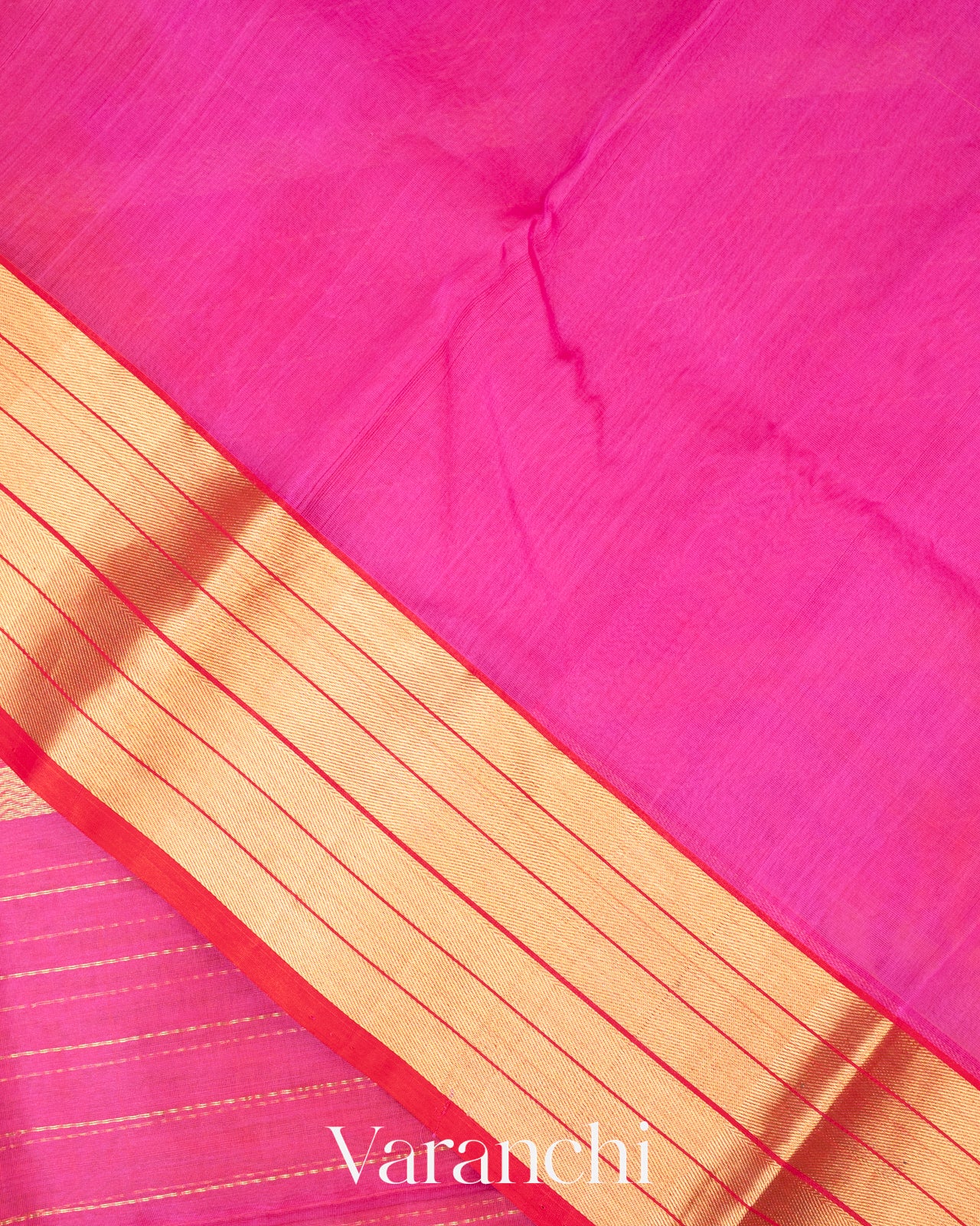 Shades Of Pink Samandar Lehar Pure Chanderi Tissue Silk Handloom Saree