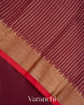Maroon Pure Chanderi Silk Cotton Handloom Saree