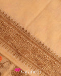 Light Biscuit Pure Chiffon Silk Saree