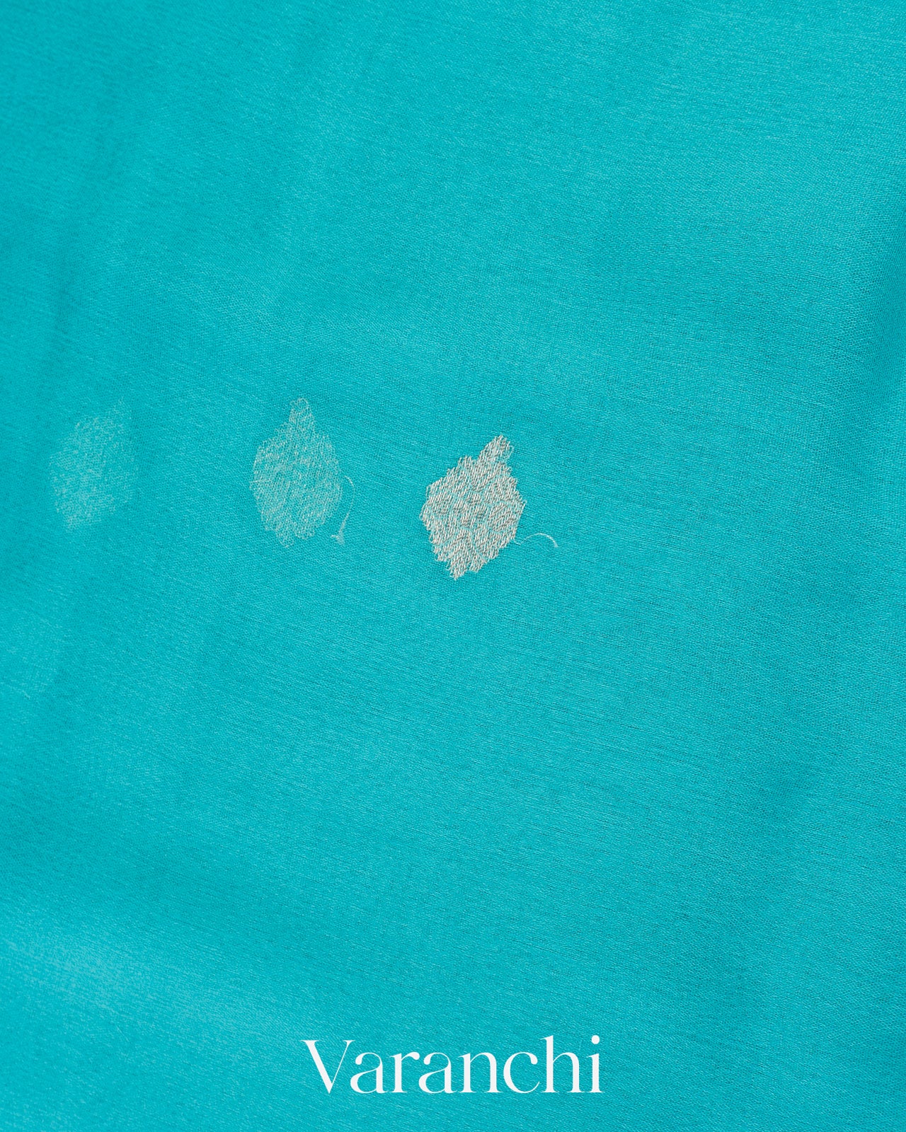Aqua Blue Pure Chiffon Silk Saree