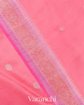 Blush Pink Pure Chiffon Silk Saree 