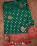 Forest Green Pure Chiniya Silk Handloom Saree