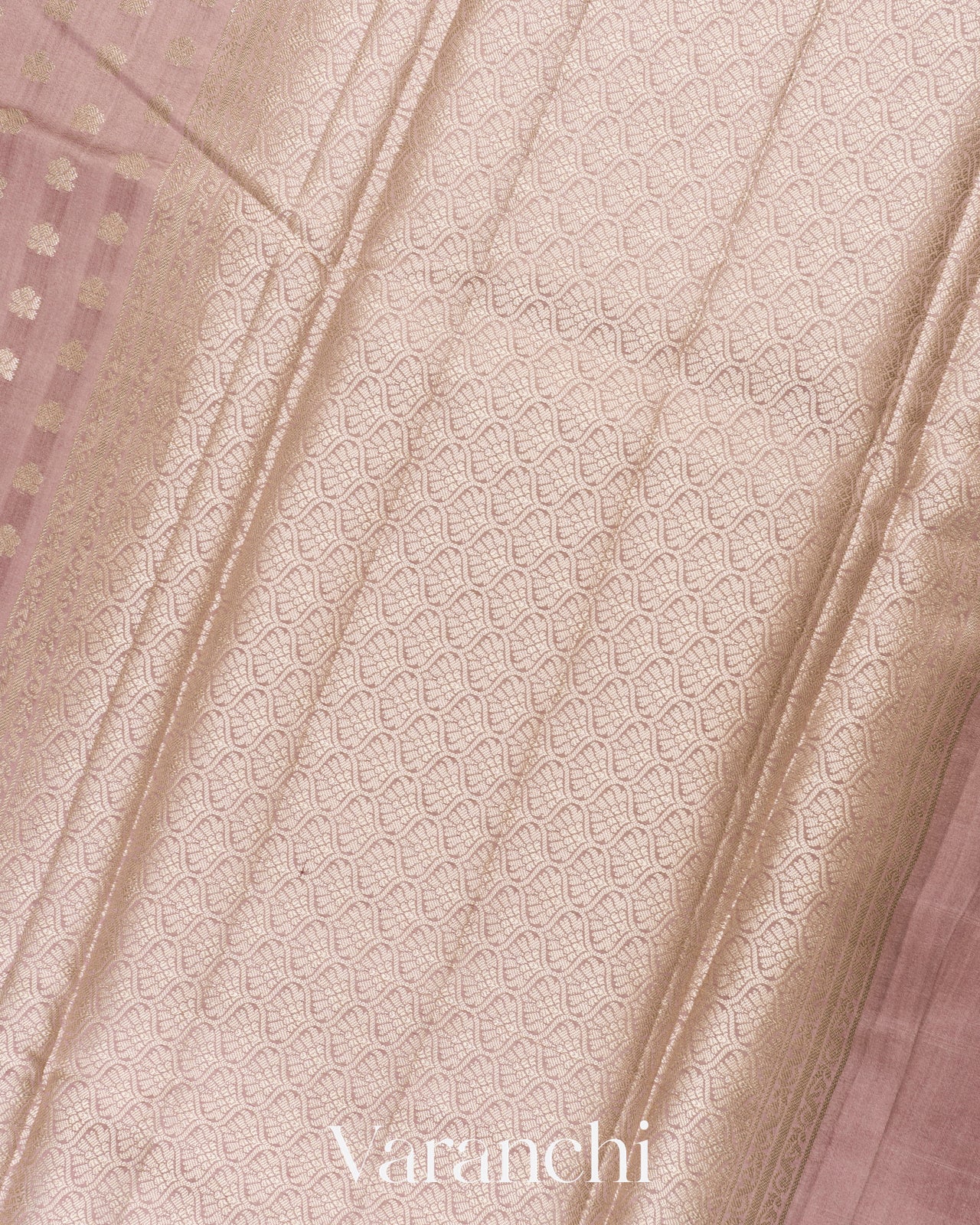 Dusty Mauve Pure Chiniya Silk Saree