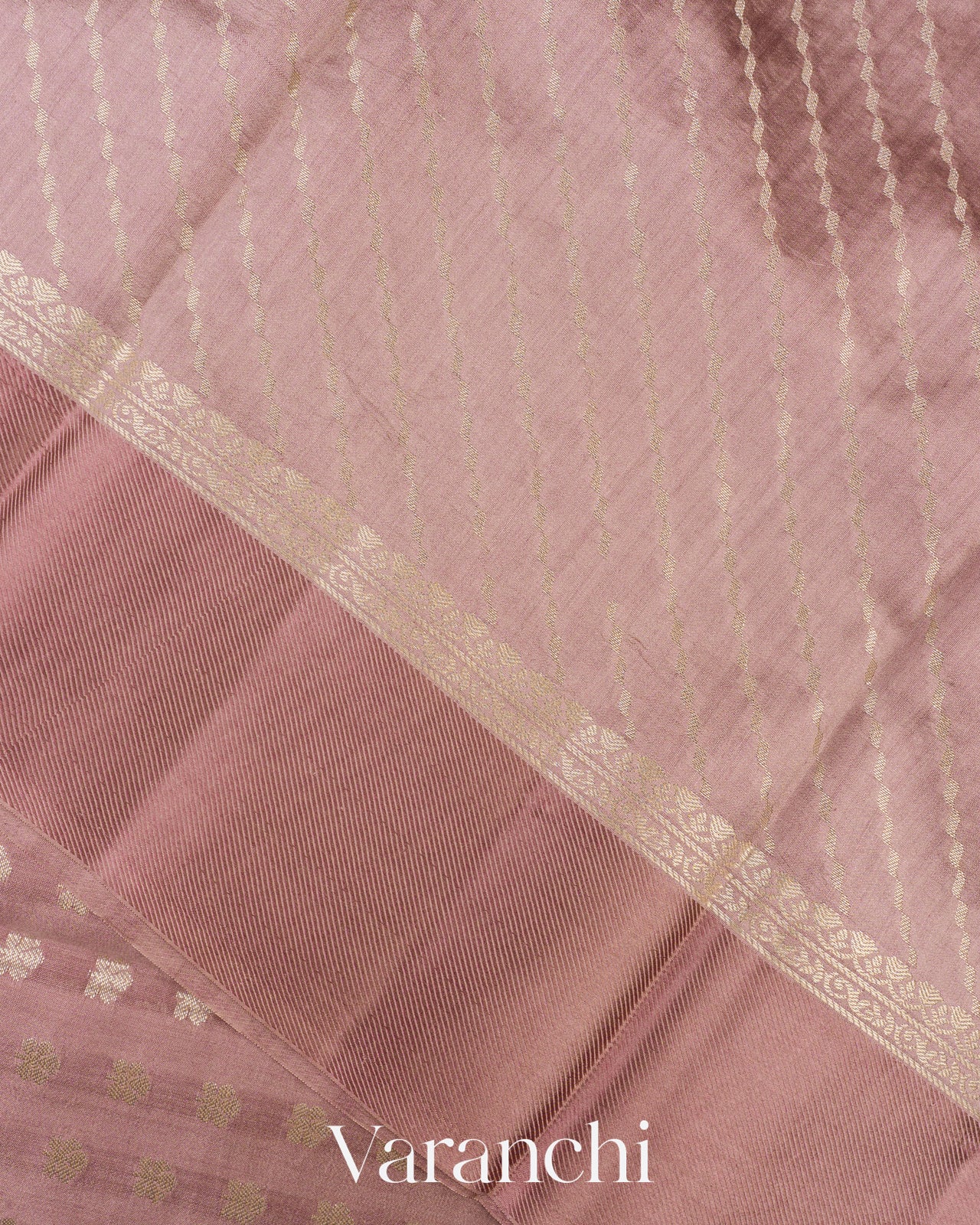 Dusty Mauve Pure Chiniya Silk Saree