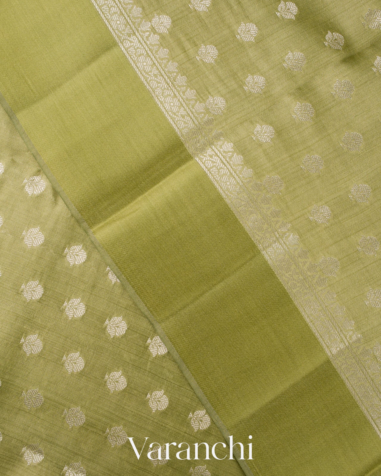 Elaichi Green Pure Chiniya Silk Saree