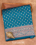 Ink Blue Pure Chiniya Silk Handloom Saree