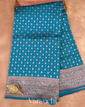Ink Blue Pure Chiniya Silk Handloom Saree