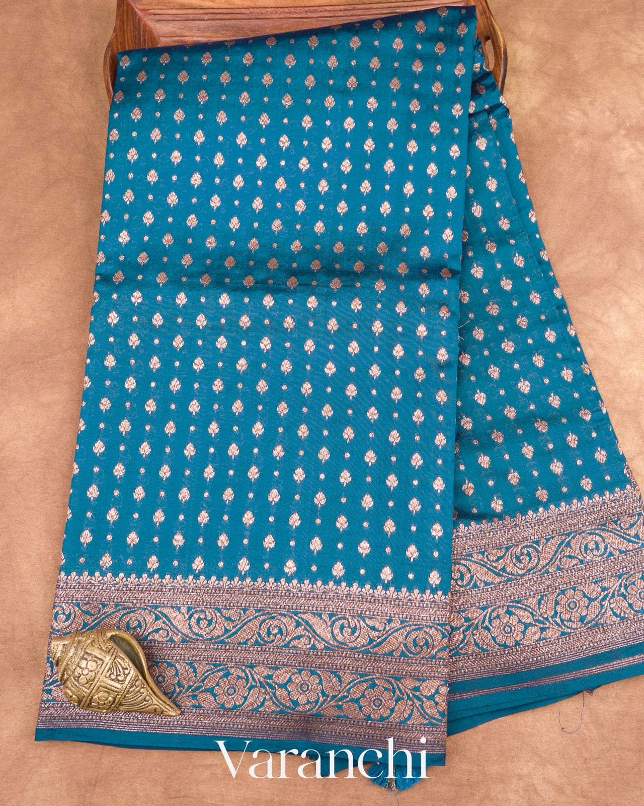 Ink Blue Pure Chiniya Silk Handloom Saree