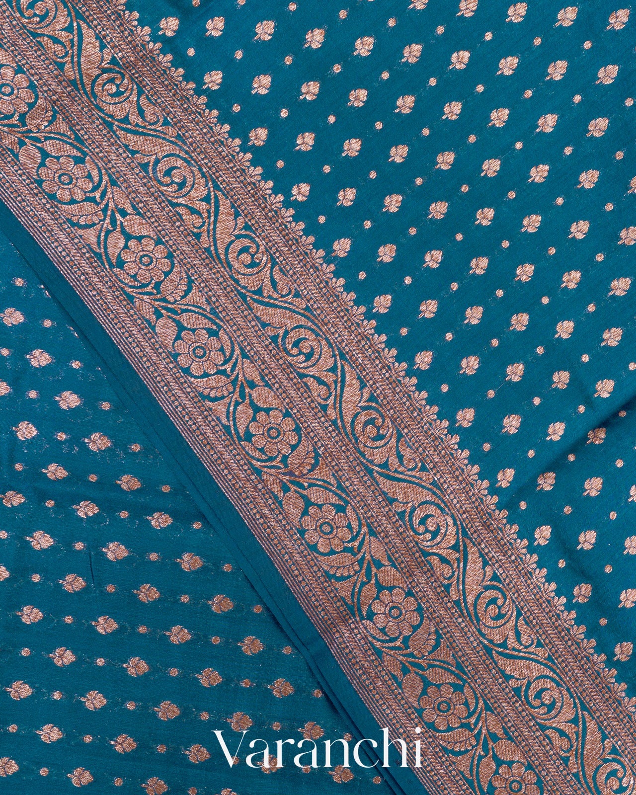 Ink Blue Pure Chiniya Silk Handloom Saree