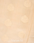 Warm Ivory Pure Chiniya Silk Saree  