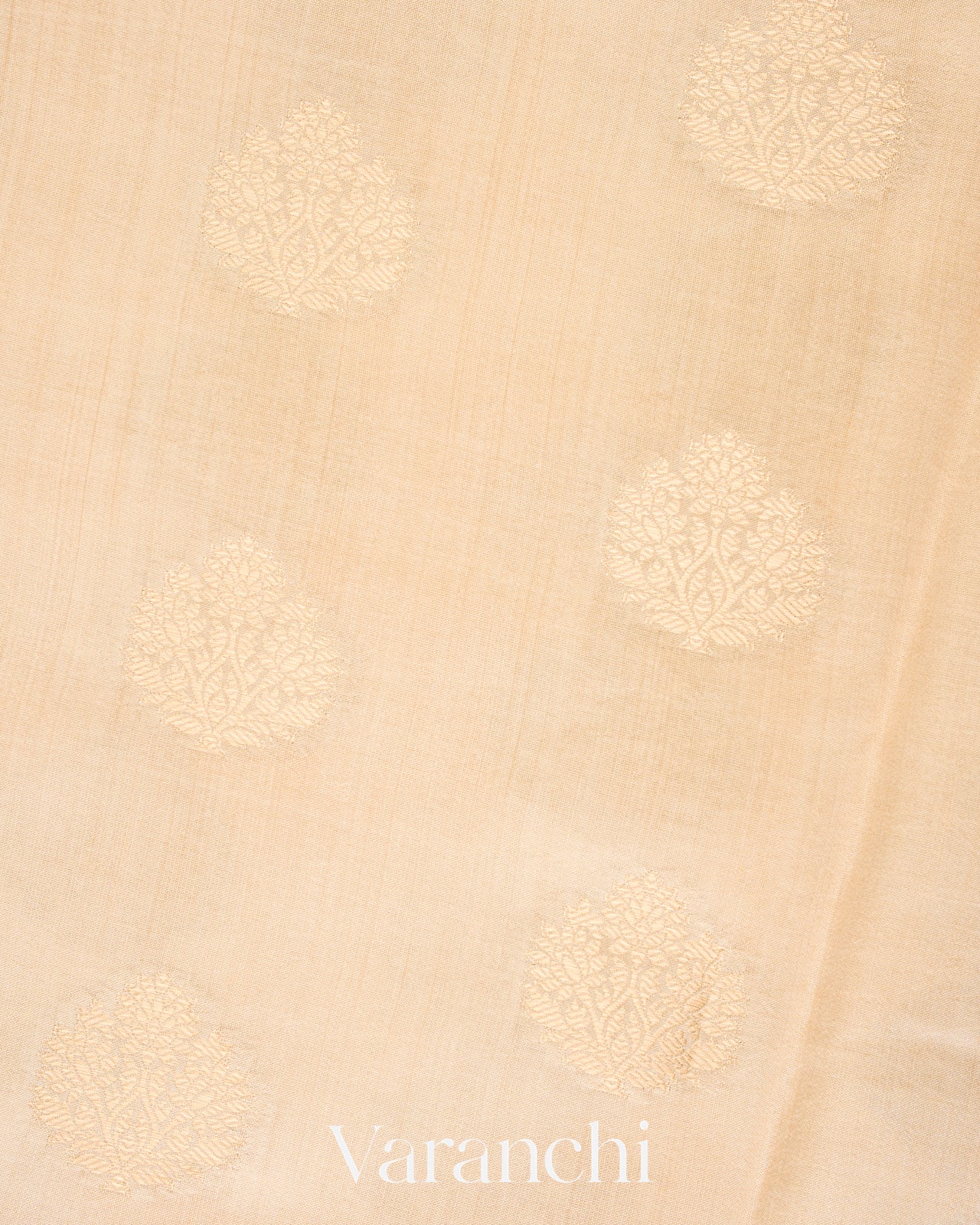 Warm Ivory Pure Chiniya Silk Saree  