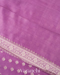 Dusty Orchid Pure Chiniya Silk Saree 