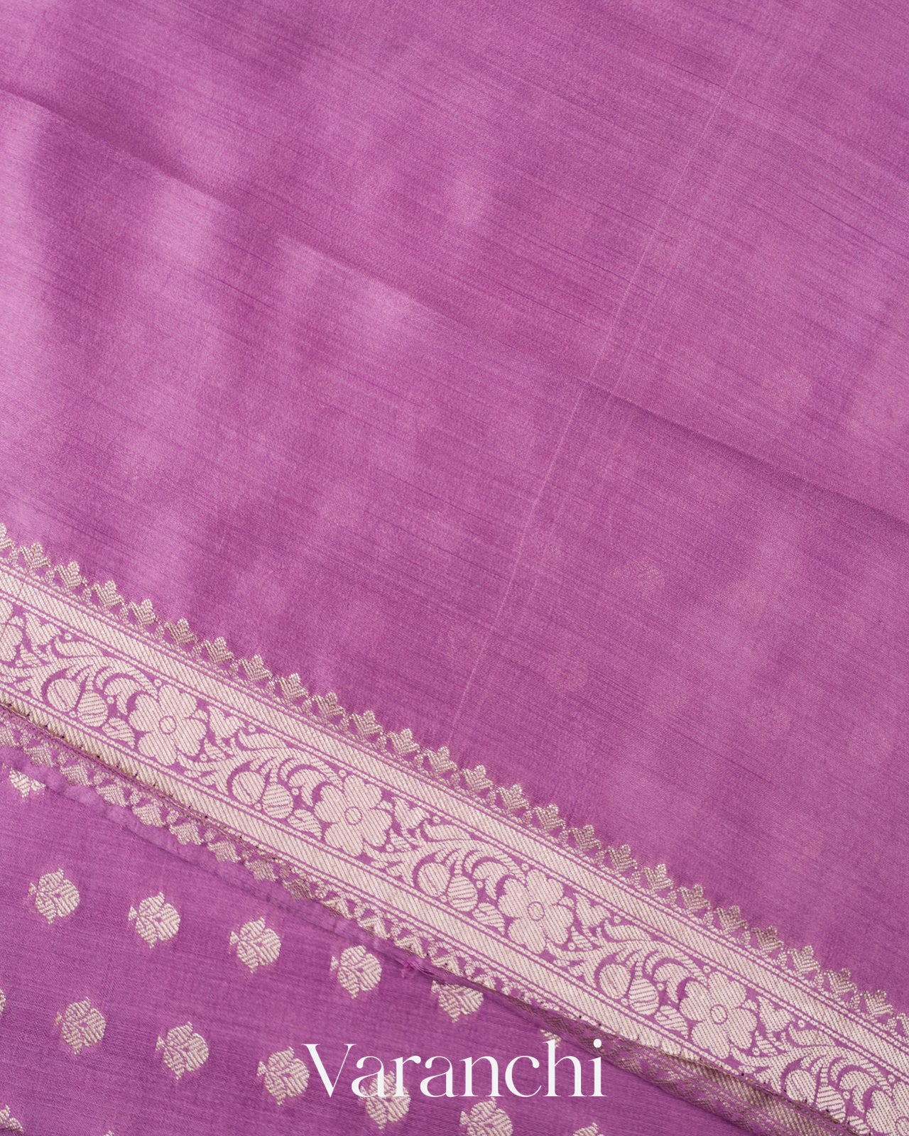Dusty Orchid Pure Chiniya Silk Saree 
