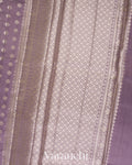 Lilac Mauve Pure Chiniya Silk Saree 