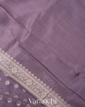 Lilac Mauve Pure Chiniya Silk Saree 