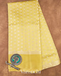 Lemon Yellow Pure Chiniya Silk Saree