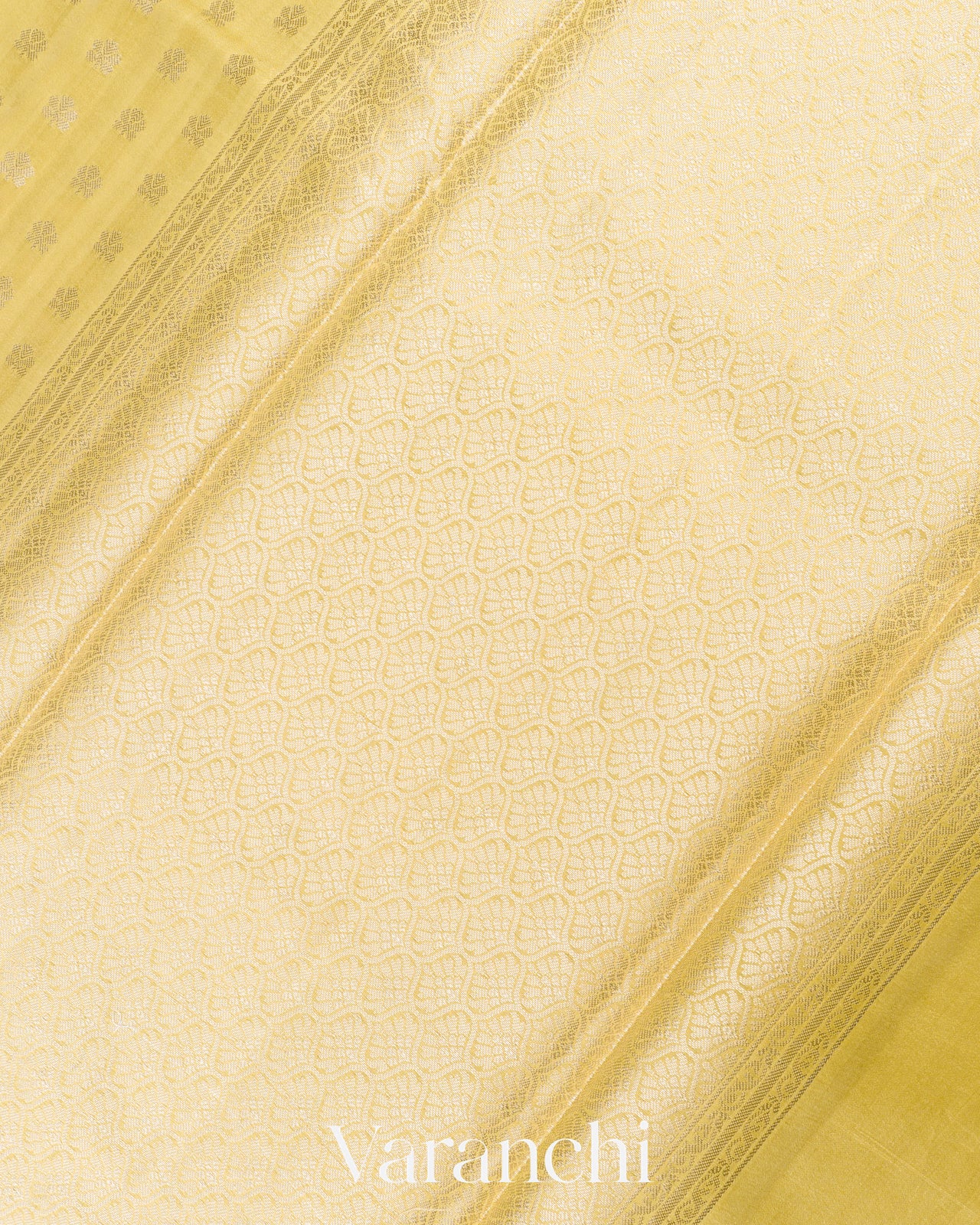 Lemon Yellow Pure Chiniya Silk Saree