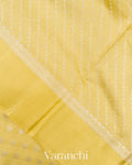 Lemon Yellow Pure Chiniya Silk Saree