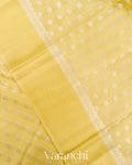 Lemon Yellow Pure Chiniya Silk Saree