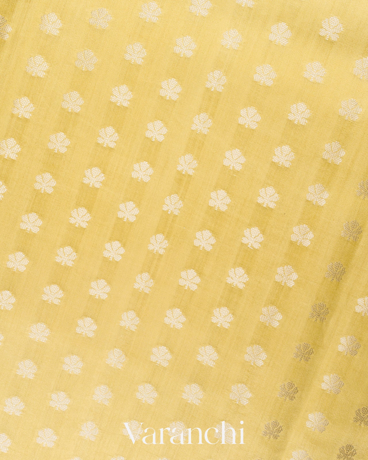 Lemon Yellow Pure Chiniya Silk Saree