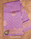 Light Lavender Pure Chiniya Silk Handloom Saree