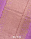Light Lavender Pure Chiniya Silk Handloom Saree
