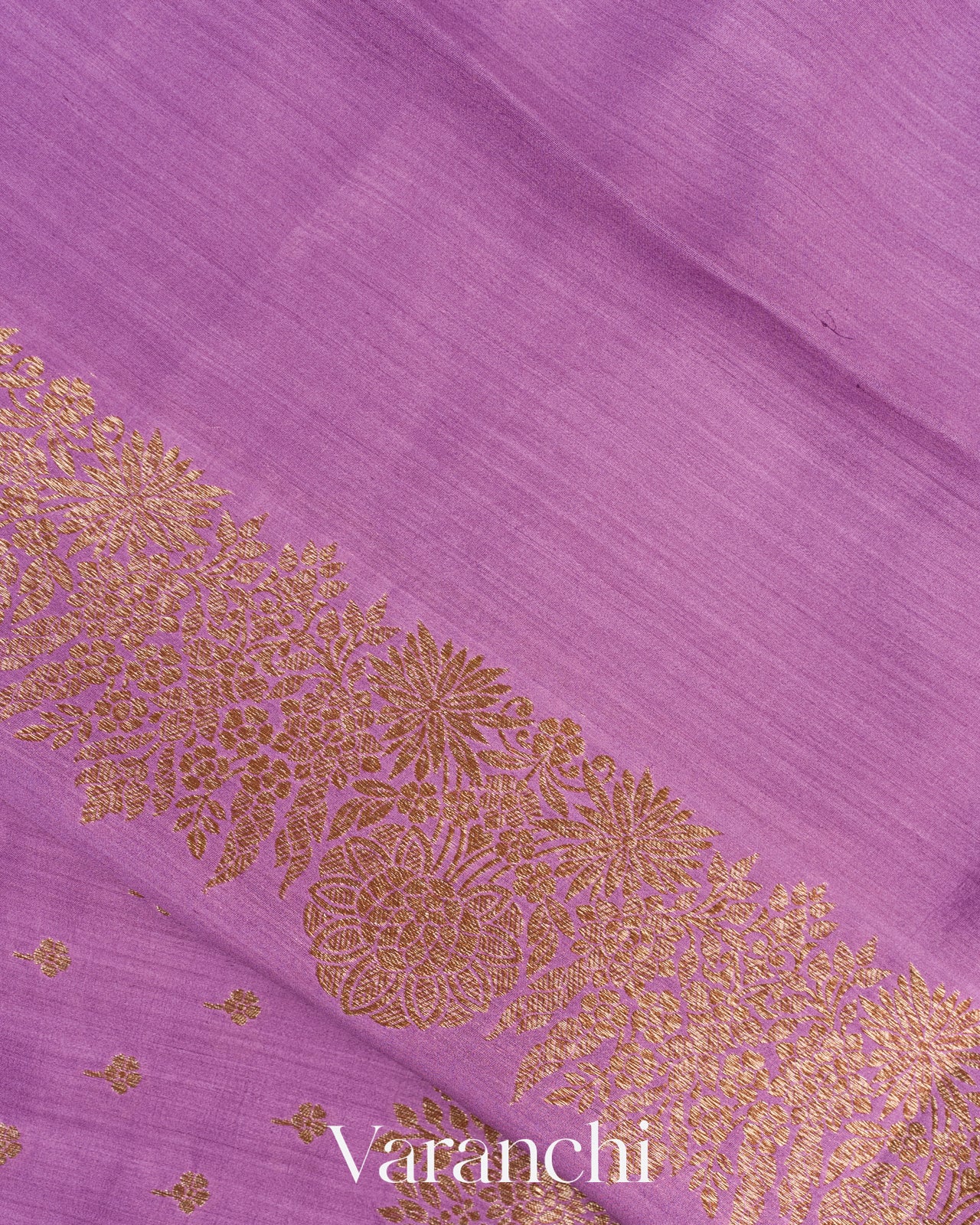 Light Lavender Pure Chiniya Silk Handloom Saree