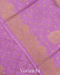 Light Lavender Pure Chiniya Silk Handloom Saree