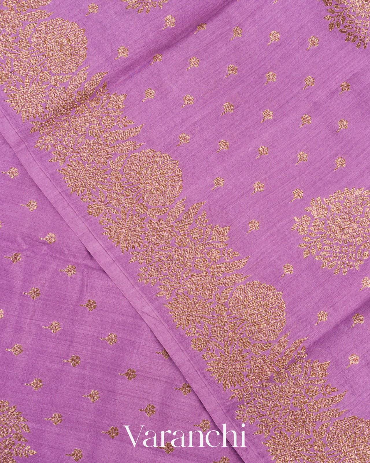 Light Lavender Pure Chiniya Silk Handloom Saree