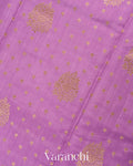 Light Lavender Pure Chiniya Silk Handloom Saree