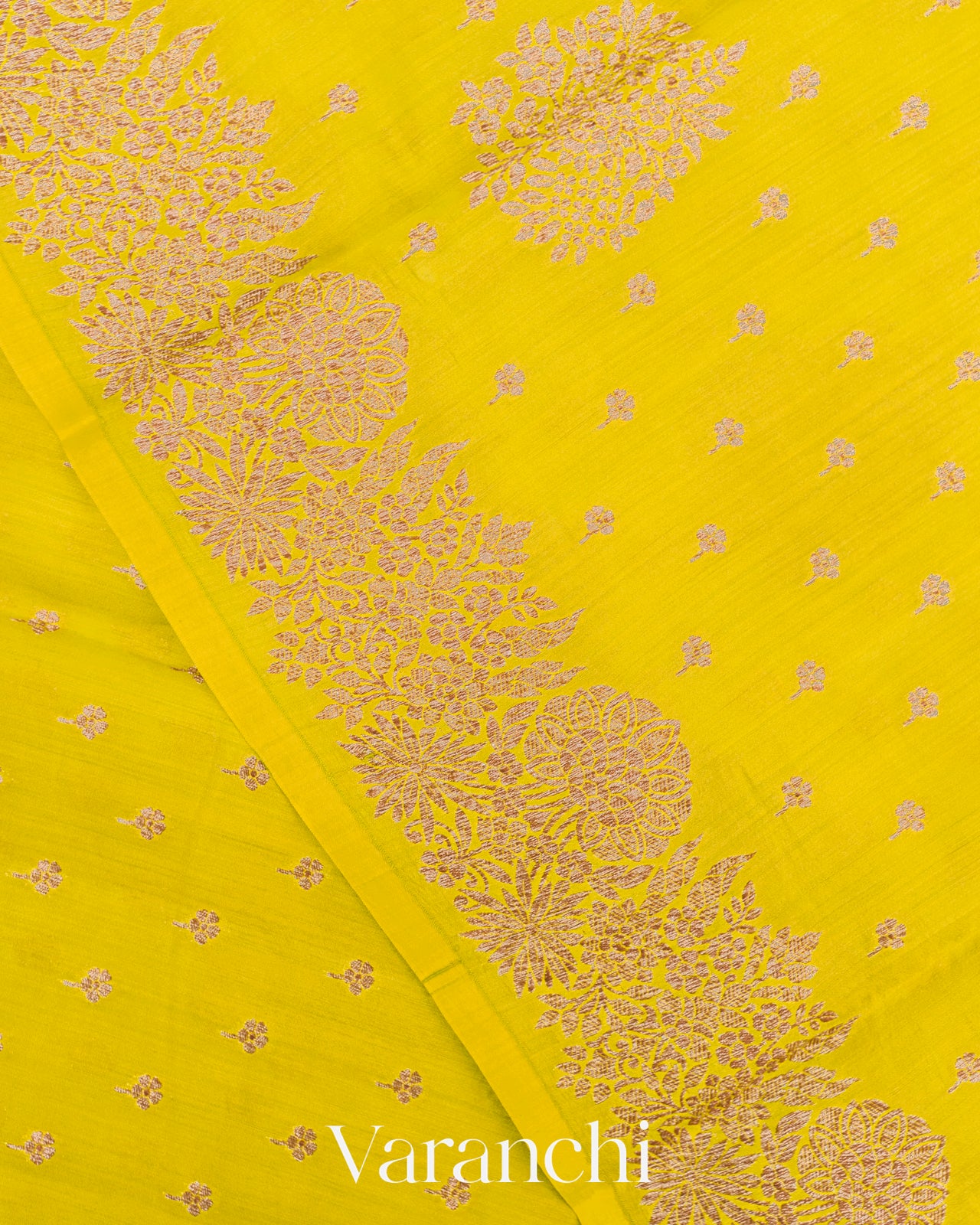 Light Lemon Green Pure Chiniya Silk Handloom Saree 