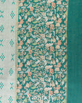 Mint Green Digital Printed Pure Chiniya Silk Saree