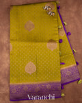 Mehandi Green Pure Chiniya Silk Handloom Saree